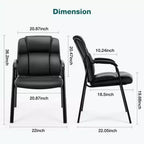 Chaise d'appoint classique en similicuir PU avec pieds en métal – Capacité de 113 kg
