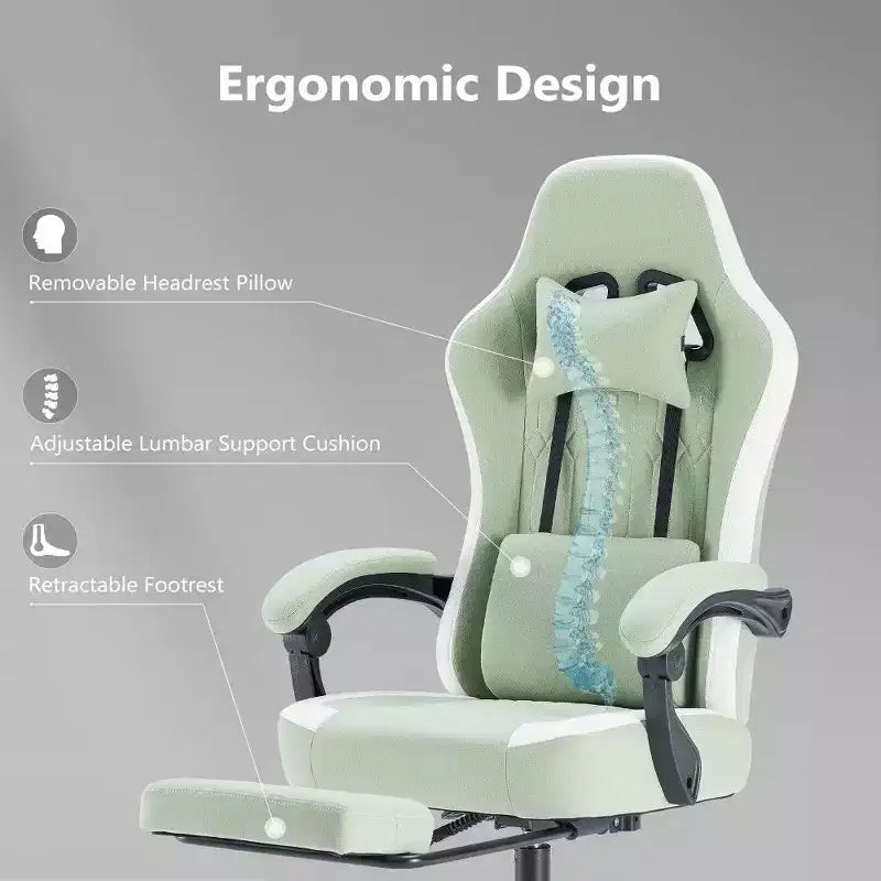 Chaise de bureau ergonomique avec siège à ressorts ensachés et soutien lombaire réglable – 136 kg