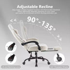 Chaise de bureau ergonomique avec siège à ressorts ensachés et soutien lombaire réglable – 136 kg