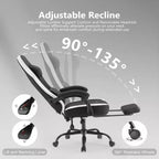 Chaise de bureau ergonomique avec siège à ressorts ensachés et soutien lombaire réglable – 136 kg