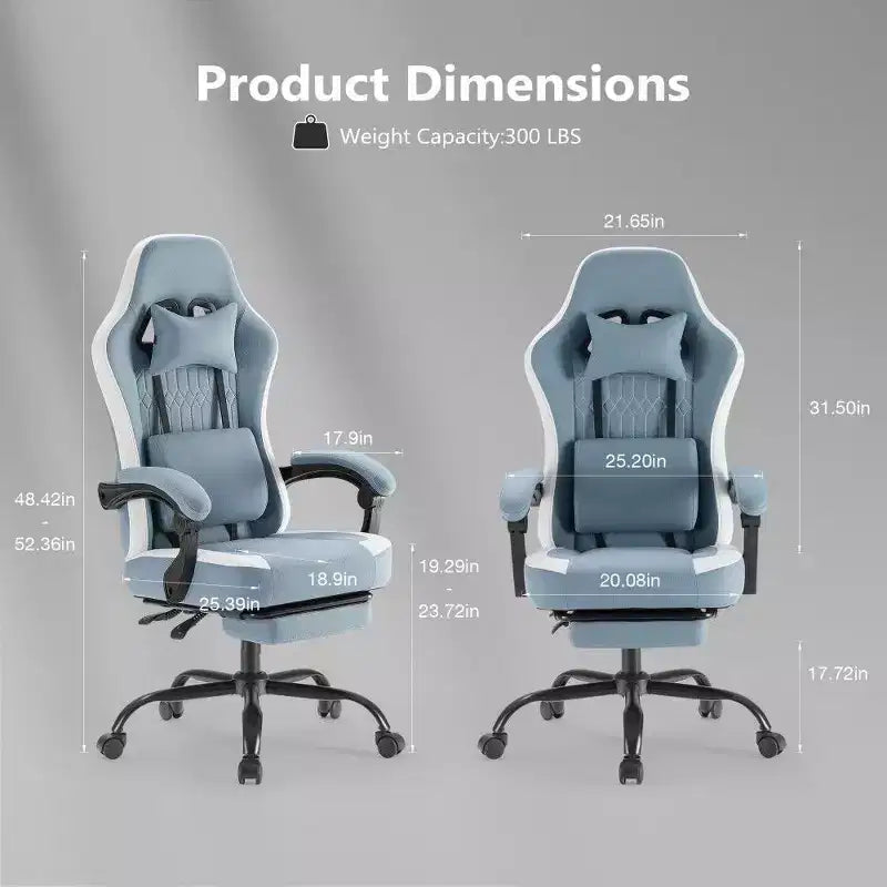 Chaise de bureau ergonomique avec siège à ressorts ensachés et soutien lombaire réglable – 136 kg