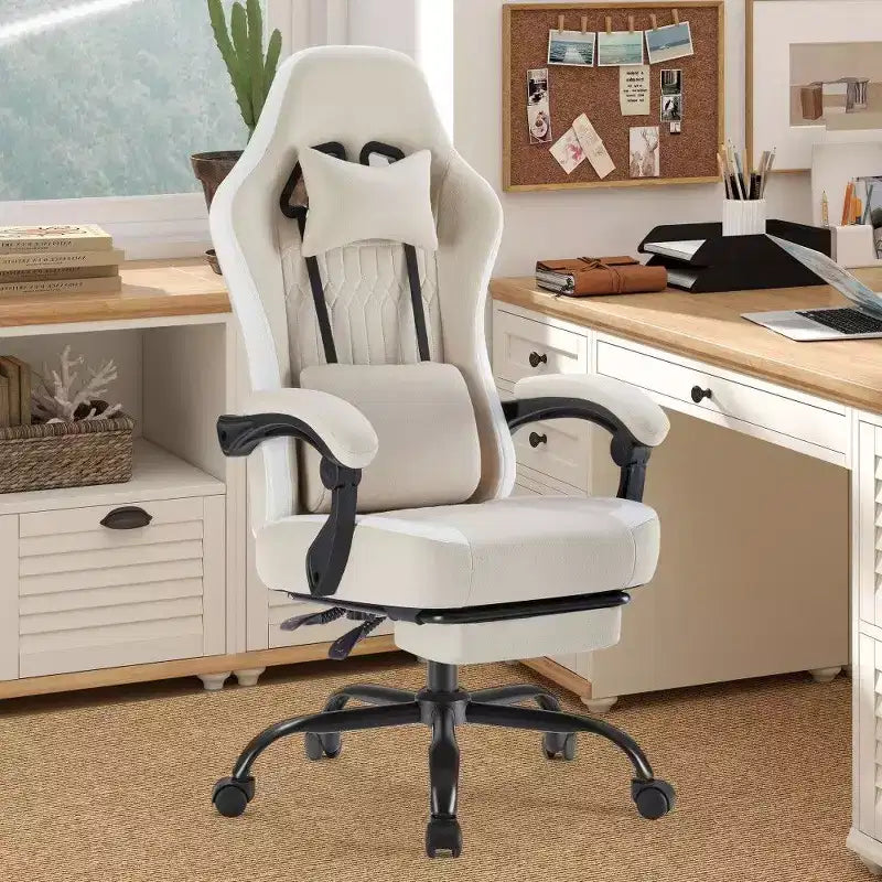 Chaise de bureau ergonomique avec siège à ressorts ensachés et soutien lombaire réglable – 136 kg