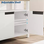 Meuble TV de style ferme pour téléviseur de 70 pouces, centre de divertissement de 160 cm de long avec rangement et étagère ouverte, grand meuble TV, console multimédia moderne et haute