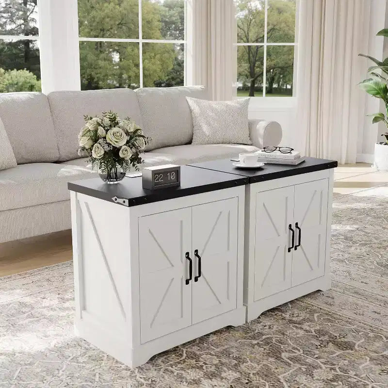 Table d'appoint de charge rustique de 60 cm avec ports USB, Type-C et prises de courant Table de chevet de style ferme avec étagère réglable pour chambre à coucher, salon