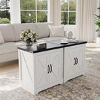 Table d'appoint de charge rustique de 60 cm avec ports USB, Type-C et prises de courant Table de chevet de style ferme avec étagère réglable pour chambre à coucher, salon