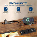 Meuble TV pour téléviseur de 65 à 75 pouces, commode longue à 10 tiroirs avec prises de courant et lumières LED, meuble de rangement de 63 pouces avec tiroirs de rangement pour centre de divertissement