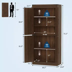 Meuble de rangement de cuisine de 180 cm de haut, placard autonome avec étagères réglables, meuble de bar à café en bois pour salon et cuisine