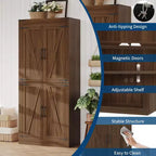 Meuble de rangement de cuisine de 180 cm de haut, placard autonome avec étagères réglables, meuble de bar à café en bois pour salon et cuisine