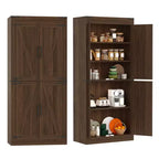 Meuble de rangement de cuisine de 180 cm de haut, placard autonome avec étagères réglables, meuble de bar à café en bois pour salon et cuisine