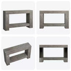 Table console longue à 2 niveaux, table d'appoint de style ferme derrière le canapé pour l'entrée, le couloir, le salon