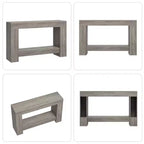 Table console longue à 2 niveaux, table d'appoint de style ferme derrière le canapé pour l'entrée, le couloir, le salon