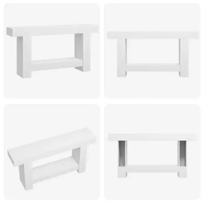 Table console longue à 2 niveaux, table d'appoint de style ferme derrière le canapé pour l'entrée, le couloir, le salon