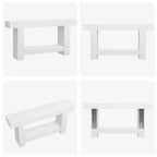 Table console longue à 2 niveaux, table d'appoint de style ferme derrière le canapé pour l'entrée, le couloir, le salon