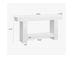 Table console longue à 2 niveaux, table d'appoint de style ferme derrière le canapé pour l'entrée, le couloir, le salon