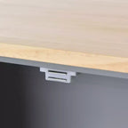 Desserte de cuisine avec plateau en bois et abattant, îlot de cuisine mobile roulant avec rangement et porte-serviettes