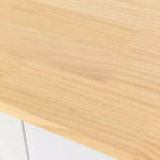Dessert de cuisine roulant sur roulettes avec plateau en bois massif et roulettes verrouillables, 137,9 cm de large, meuble à 4 portes et deux tiroirs, porte-épices