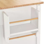 Dessert de cuisine roulant sur roulettes avec plateau en bois massif et roulettes verrouillables, 137,9 cm de large, meuble à 4 portes et deux tiroirs, porte-épices