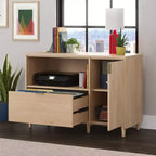 Buffet TV Mid-Century avec Rangement de Documents et Étagère Réglable