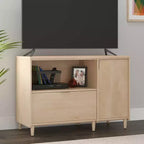 Buffet TV Mid-Century avec Rangement de Documents et Étagère Réglable