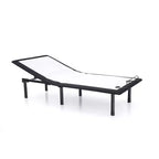 King Harmony Adjustable Bed Frame with Battery Back Up - Furniture of America: USB Ports, Polyester, Steel Frame