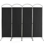 Séparateur de pièce pliant 4 panneaux Paravent en tissu 1,8 m de haut pour l'intimité