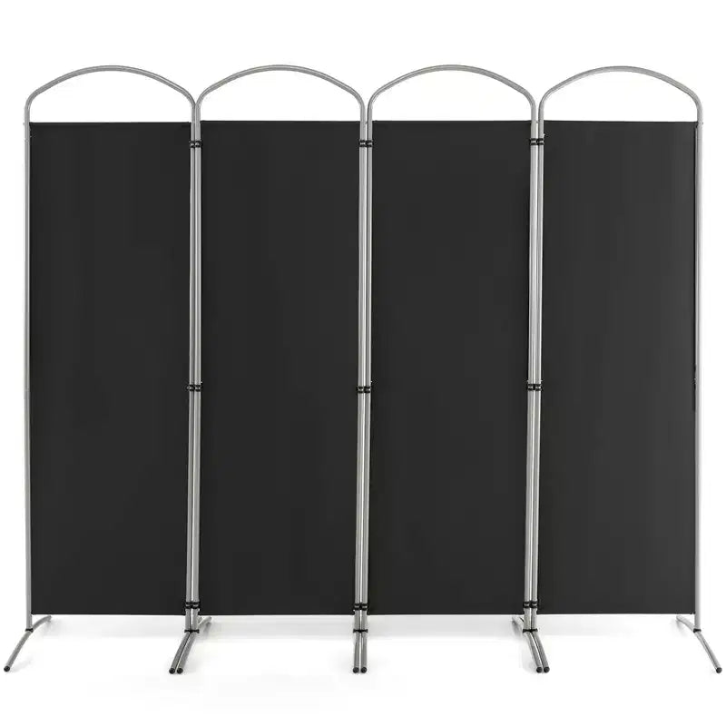 Séparateur de pièce pliant 4 panneaux Paravent en tissu 1,8 m de haut pour l'intimité
