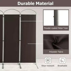 Séparateur de pièce pliant 4 panneaux Paravent en tissu 1,8 m de haut pour l'intimité