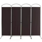 Séparateur de pièce pliant 4 panneaux Paravent en tissu 1,8 m de haut pour l'intimité