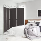 Séparateur de pièce pliant 4 panneaux Paravent en tissu 1,8 m de haut pour l'intimité