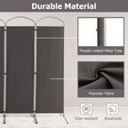 Séparateur de pièce pliant 4 panneaux Paravent en tissu 1,8 m de haut pour l'intimité