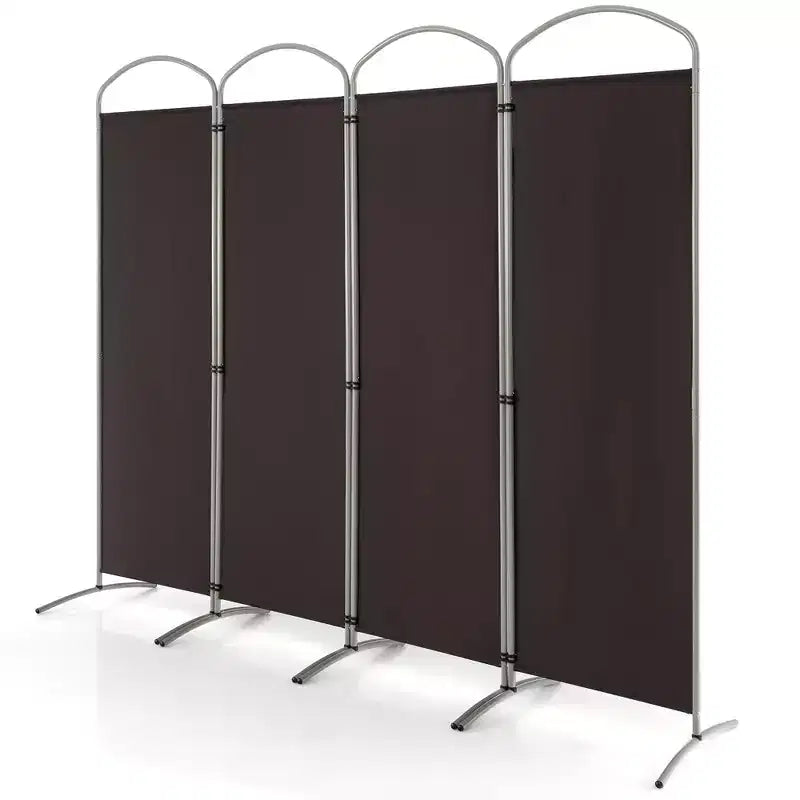 Séparateur de pièce pliant 4 panneaux Paravent en tissu 1,8 m de haut pour l'intimité