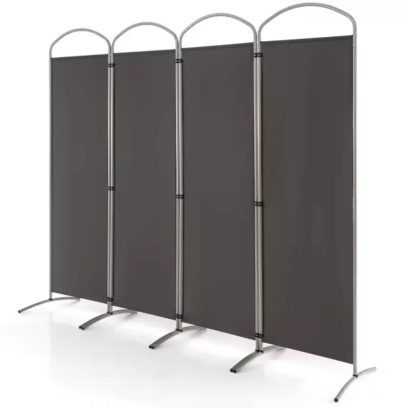 Séparateur de pièce pliant 4 panneaux Paravent en tissu 1,8 m de haut pour l'intimité