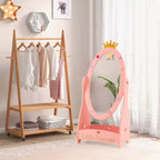 Miroir sur pied pleine longueur pour enfants avec rangement – Princesse Rose
