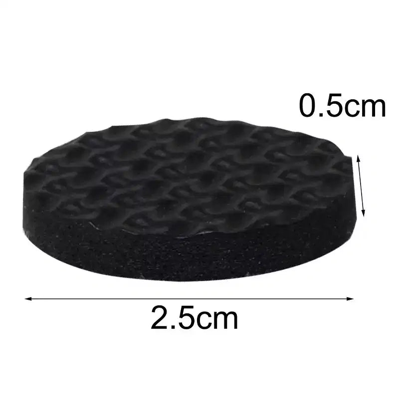 Patins de feutre pour pieds de meubles – Noir, 2,5 cm de diamètre, 18 pièces